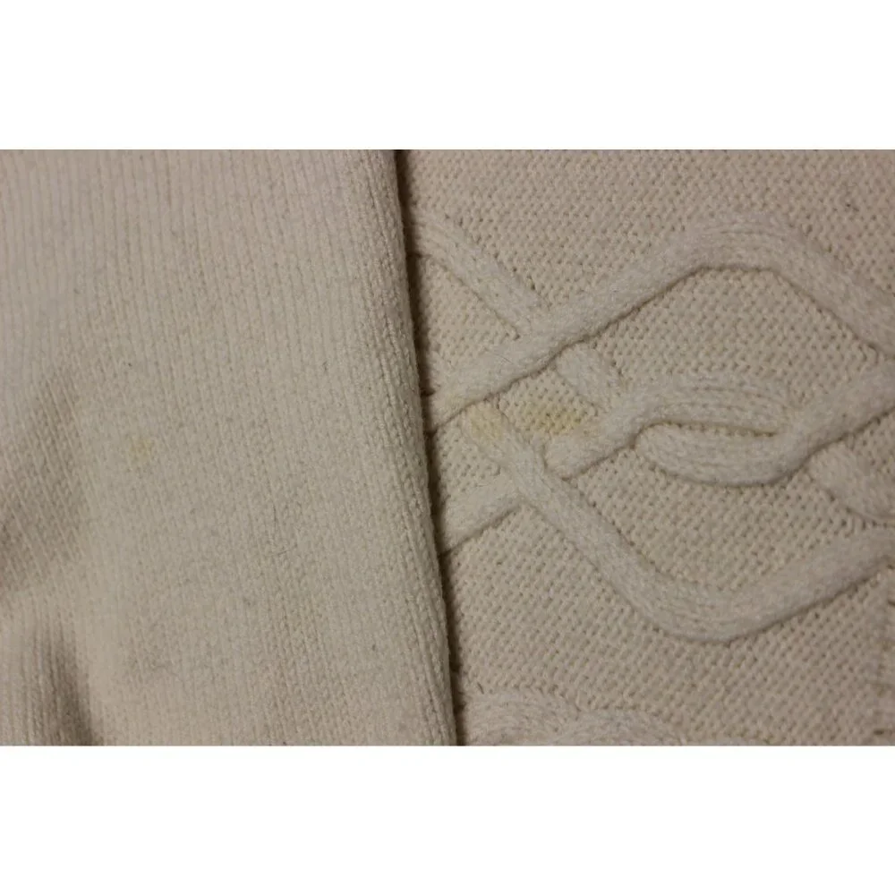 Claudie‎ Pierlot women's cable knit v-neck cricketer preppy pullover sweater 1